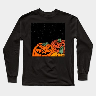 Spooky Pumpkins Late Night Halloween Horror Long Sleeve T-Shirt